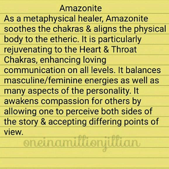 Genuine Amazonite Stone Quote Necklace - Picture 6 of 6